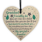 Grandad Gifts Wood Heart Perfect Gift For Fathers Day Birthday