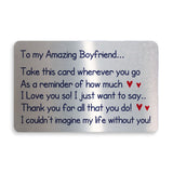 Keepsake Gift For Boyfriend On Valentines Day Anniversary Card