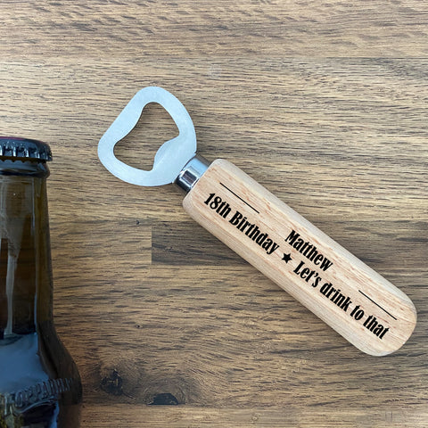 18th 21st 40th 50th Birthday Gift Personalised Bottle Opener