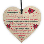 Valentines Day Gift Memorial Plaque For Husband Wife Wood Heart