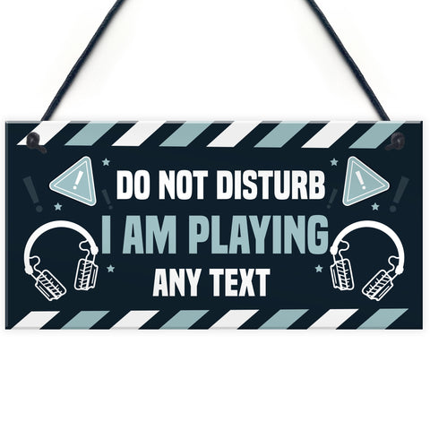 Funny DO NOT DISTURB Hanging Gaming Sign For Door Man Cave