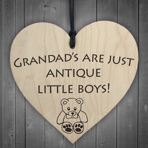 Grandads Antique Little Girls Novelty Wooden Hanging Heart