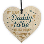 Happy Birthday Daddy To Be From Bump Wood Heart Dad Funny Gift