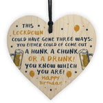 Funy Rude Lockdown Birthday Gift For Him Her Wood Heart Gift