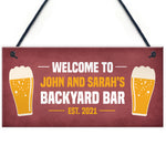 Personalised Backyard Bar Sign Novelty Home Bar Signs Plaques