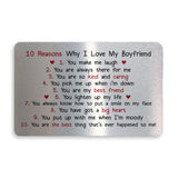 Novelty Valentines Day Gift For Boyfriend Metal Wallet Insert