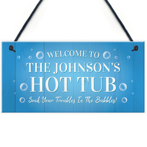 Personalised Hot Tub Decor Signs Novelty Hot Tub Signs Garden