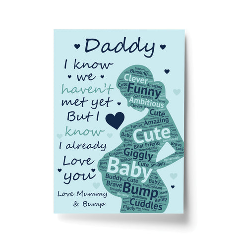 Daddy To Be Gift Fathers Day Gift From Bump Dad Baby Shower Gift