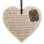 Father of the Bride Personalised Wooden Heart Wedding Gift