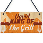 Personalised King Of The Grill Funny Barbecue BBQ Garden Signs