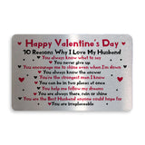 Valentines Day Gift Metal Card For Wallet Gift For Husband