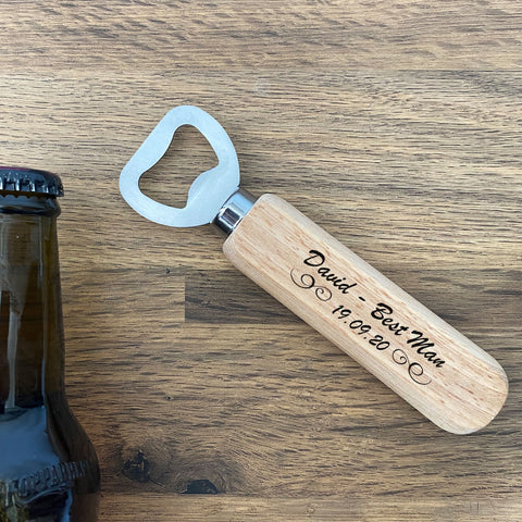 Personalised Bottle Opener Wedding Favours Thank You Best Man