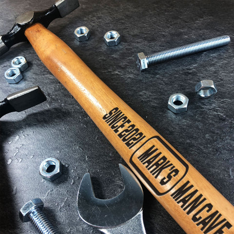 Personalised Engraved Hammer Man Cave Gift For Him Novelty Gift