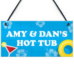 Personalised Hot Tub Decor Sign Hanging Wall Sign For Hot Tub