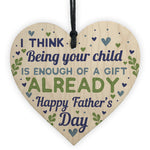 Fathers Day Funny Gifts Wooden Heart Sign Present From Daughter