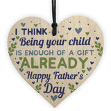 Fathers Day Funny Gifts Wooden Heart Sign Present From Daughter