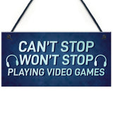 Funny Gaming Sign For Son Brother Dad Hanging Bedroom Sign