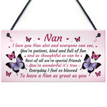 Nan Gift For Birthday Xmas Sign Gift For Nan From Grandchildren