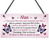 Nan Gift For Birthday Xmas Sign Gift For Nan From Grandchildren