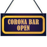 Home Bar Man Cave Pub Sign CORONA BAR OPEN Neon Effect