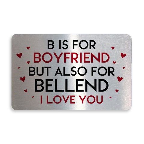 Novelty Valentines Gift For Boyfriend Metal Wallet Card Gift