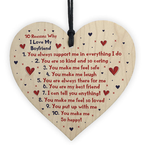 Handmade 10 Reasons Why I Love You Gift For Boyfriend Valentines