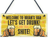 Personalised Funny Alcohol Sign Man Cave Home Bar Gifts For Him