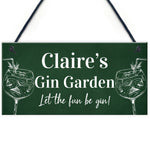 Personalised Gin Garden Signs Home Decor Gifts Novelty Home Bar