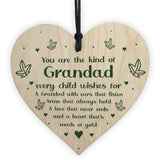 Grandad Gifts Wooden Heart Keepsake Poem Birthday Christmas