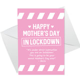 Funny Mothers Day Card For Mum Lockdown Isolation Design Rude