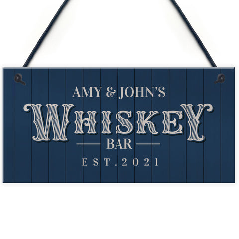 Personalised Whiskey Bar Sign Vintage Home Bar Pub Sign Alcohol