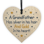 Novelty Gifts For Grandad Grandfather Wooden Heart Gifts