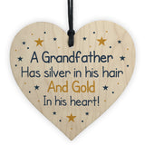 Novelty Gifts For Grandad Grandfather Wooden Heart Gifts