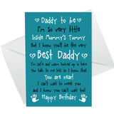 Daddy to Be Love Baby Bump Birthday Card Poem For Dad Father