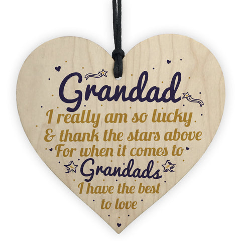 Best Grandad Gifts Wooden Heart Grandpa Birthday Gifts For Him
