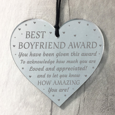 Valentines Gift Novelty Award Mirror Heart Gift For Boyfriend