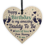 Daddy Gifts Wooden Heart Daddy To Be Birthday Cards From Bump