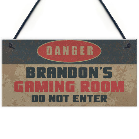 Personalised Gaming Bedroom Gamer Gifts For Him Novelty Gifts