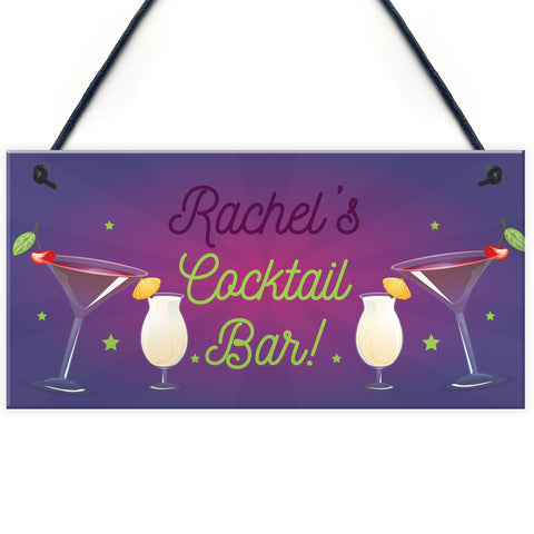 Personalised Novelty Cocktail Bar Home Bar Signs And Plaques