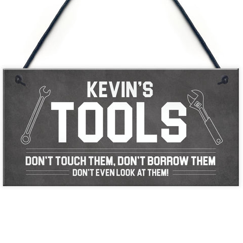 Personalised Tool Sign For Man Cave Shed Garage Gift For Him