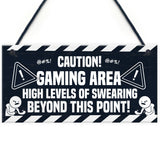 Funny Rude Gaming Sign Gamer Gift For Son Brother Xmas Birthday