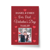 Personalised Our First Valentines Gift Print 1st Valentines Card