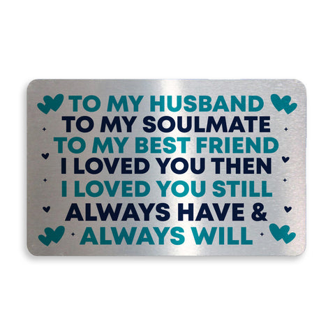 Novelty Metal Wallet Insert Card For Husband Valentines Day Gift