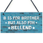 Funny Gift For Brother Hanging Plaque Rude Birthday Christmas