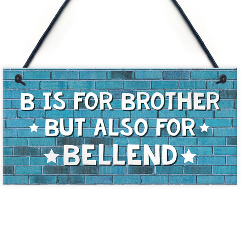 Funny Gift For Brother Hanging Plaque Rude Birthday Christmas