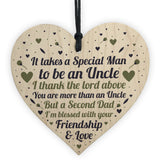 THANK YOU Uncle Gifts For Uncles Birthday Wood Heart Uncle Sign