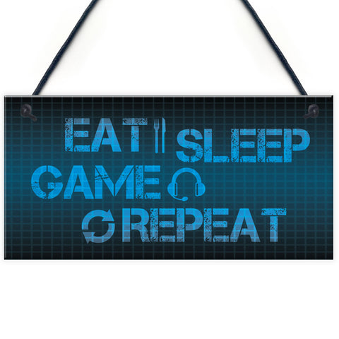 Retro Gaming Sign Boy Bedroom Decor Birthday Xmas Gift For Gamer