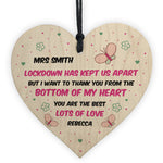 Lockdown Thank You Gift For Teacher Assistant Personalised Heart