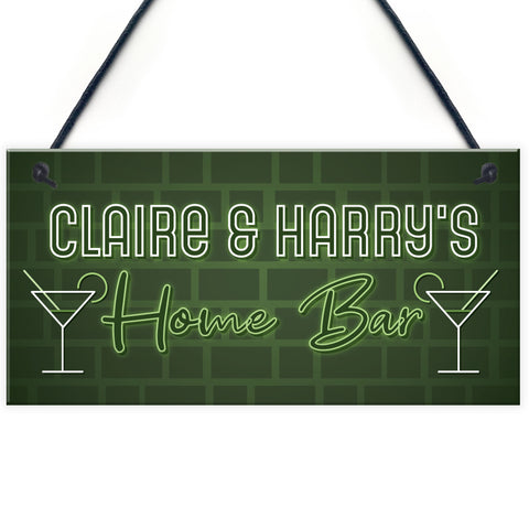 Personalised HOME BAR Plaque Novelty Bar Signs For Garden Sign
