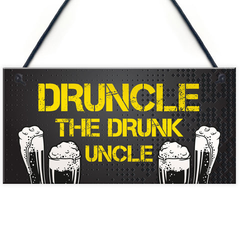 Funny Uncle Gift Druncle Sign Gift For Him From Niece Nephew